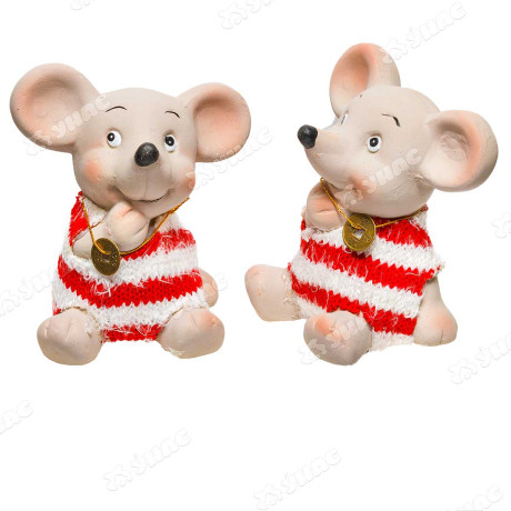 Сувенир Мышь в свитере 12см 18941-4 (Цена за 2шт) (18)