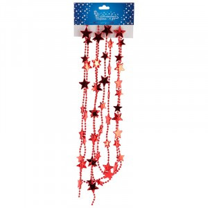Бусы "Звезды" цвет красный Волшебная страна 104057