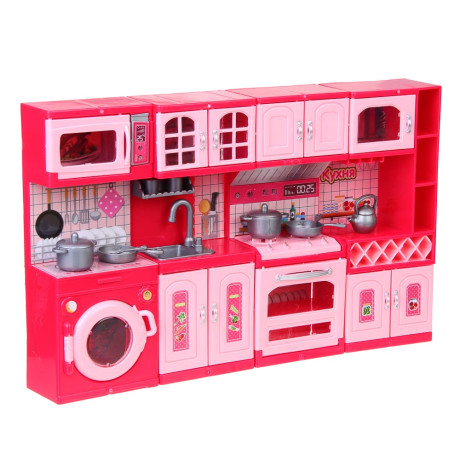 ИГРОЛЕНД Мебель для кукол, кухня с акс., ABS, PP, 11,1х5,3х23,6 см, 4 вида