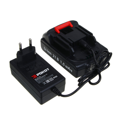 РОКОТ Краскораспылитель аккумуляторный, 21В, 1,5А Li-ion (1шт), з/у,бак 800мл, сопло 1,8мм, (ONE)