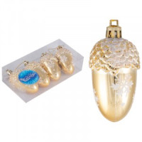 Набор елочных украшений &quot;Желудь&quot; (4шт)  цвет золотой Волшебная страна