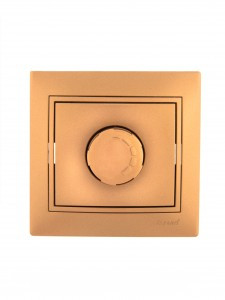 Lezard Мира диммер СУ 1 кл. 16А (800Вт) металлик золото (корпус PC) 701-1313-115