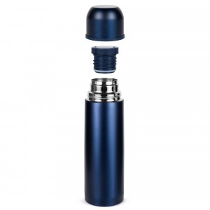 Термос Relaxika узк. горло без логотипа, 0,75л темно-синий R101.750.3NL