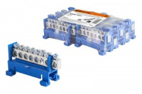 TDM Шина "N" нулевая с изолятором на DIN-рейку 6x9мм стойка мал. 8 групп никел. (10!) SQ0801-0321