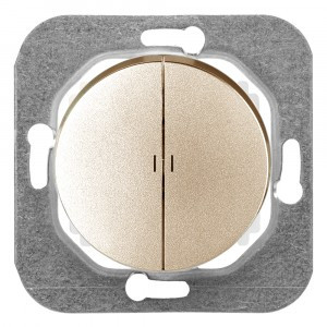 Bylectrica РЕТРО ПРОВАНС мех. выкл. 2 кл. СУ с подсветкой корп. ABS, (С510-3308 шампань)