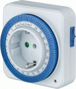 Navigator таймер розетка, суточный, электромех., шаг 15 мин, 16А  NTR-A-S02-WH 61558