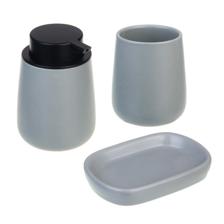 VETTA Дозатор для жидкого мыла, 320 мл, 13x9x9 см, керамика, "Космос", серый