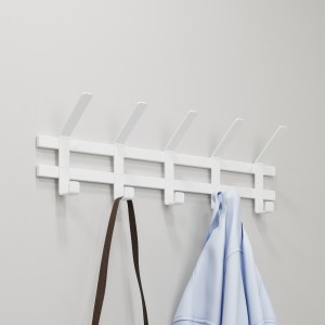 Вешалка настенная Торонто 5 (5 крюч.) 58*8,5*16,8см (БЕЛЫЙ) ВНТ5Б под заказ ЗМИ