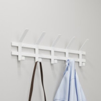 Вешалка настенная Торонто 5 (5 крюч.) 58*8,5*16,8см (БЕЛЫЙ) ВНТ5Б под заказ ЗМИ