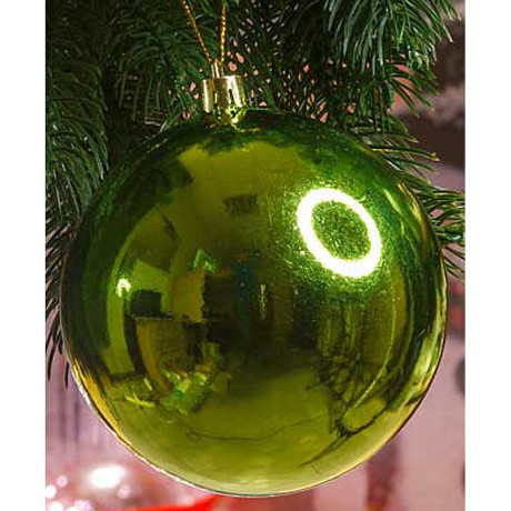 Шар JY-11-8 2 шт 10 см глянцевые лайм (36)