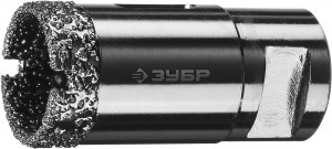 Алмазная коронка ЗУБР "ПРОФЕССИОНАЛ" унив. д/УШМ, сух.сверление,вакуумная пайка, посадка М14, d29 мм