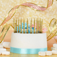 Набор свечей тм Fntastic 12 шт с подставками, парафин, 3 дизайна