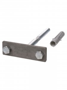 TDM Держатель фасадный для полосы шириной 25-50мм, длина 120мм, с дюбелем, стал.зажим SQ2402-3141