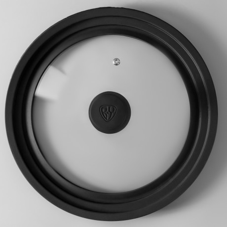 SATOSHI Крышка универсальная стекло/силикон с ручкой, 24-26-28см