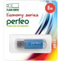 Флэш-диск USB 8GB Perfeo E01 Blue economy series