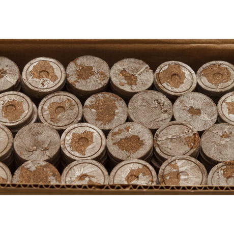 Торфоперегнойные таблетки Turbo (44мм)Цена за КОРОБКУ х384шт.